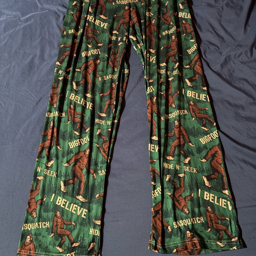 Sasquatch Green Novelty Sweatpants